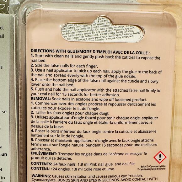 NEW Polished Acrylic Nails + French Manicure Nail Set – NIB SET of 4 - Picture 9 of 10